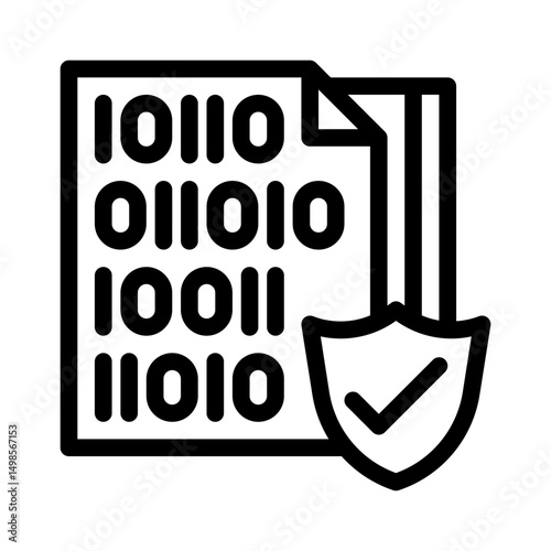 encryption line icon
