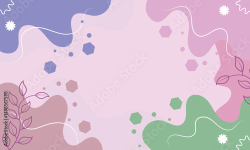 Abstract Background with Pastel Colors: A visually stunning abstract backdrop, with soft pastel hues and a touch of organic flair. Featuring playful shapes and delicate details.