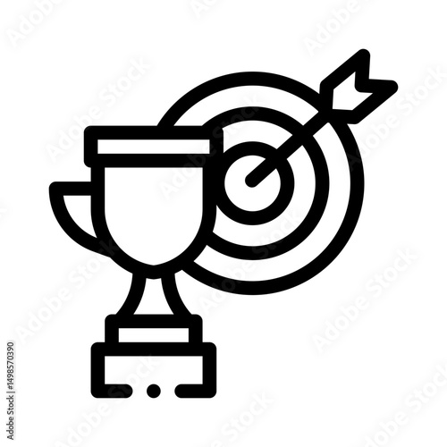 trophy line icon