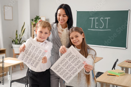 Happy pupils with results o...