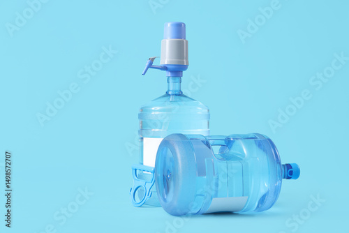Large plastic water bottles...
