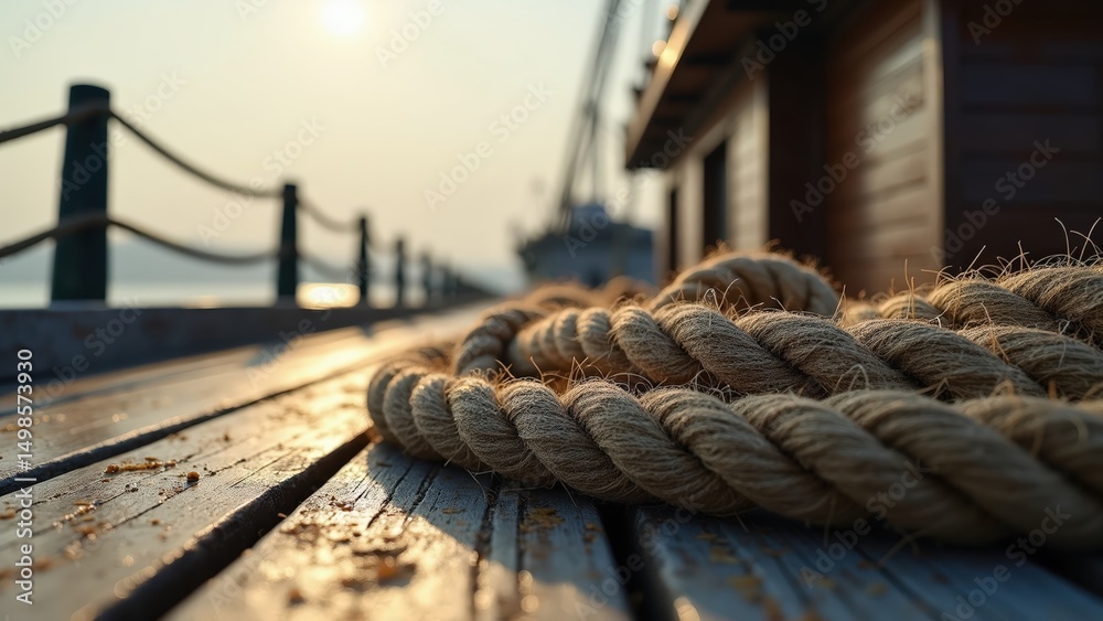 Fototapeta premium woven jute rope