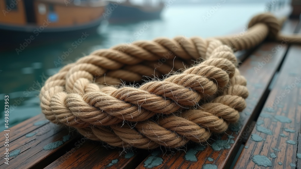 Fototapeta premium woven jute rope