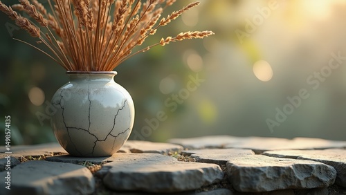 cracked ceramic vase