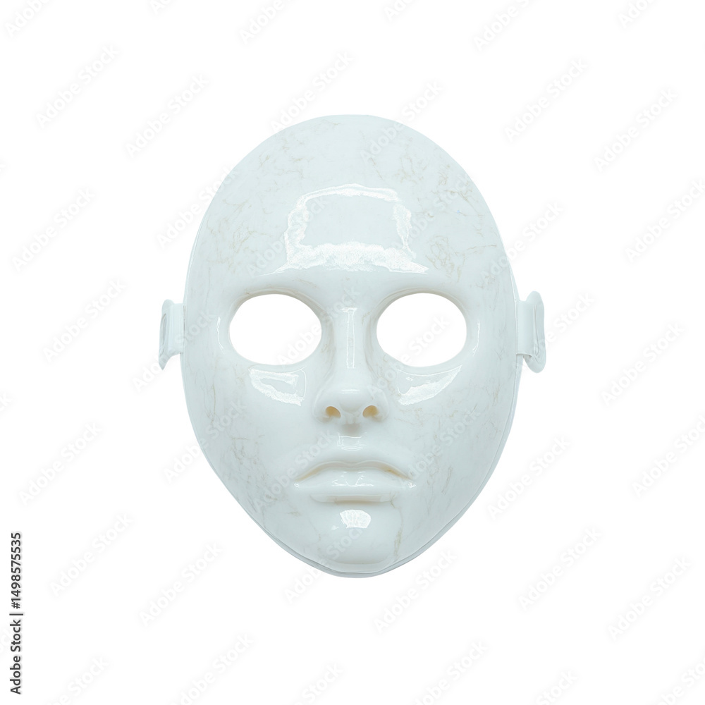 White Porcelain Mask, Anonymous Face, Blank Expression White Porcelain Mask, Anonymous Face, Blank Expression