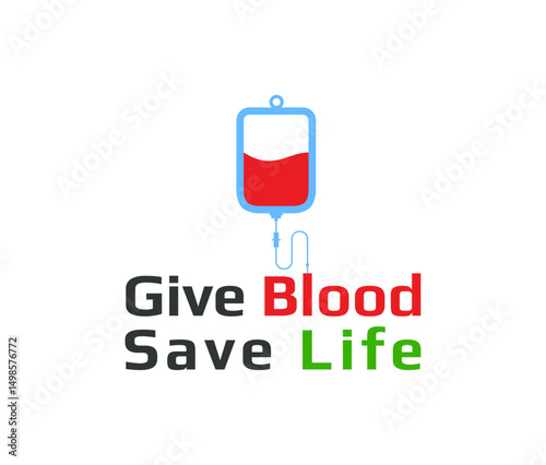 give blood save life donation awareness day concept vector illustration 