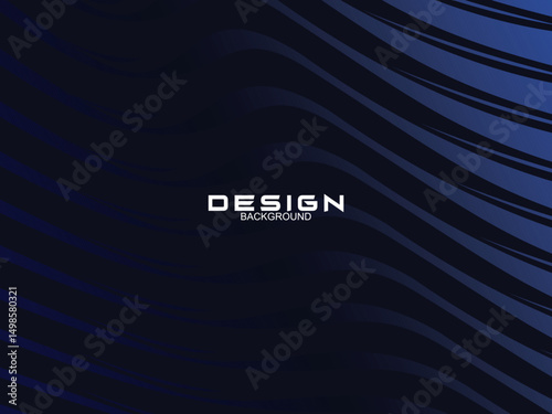Premium background design with waving dark blue stripes pattern. Vector horizontal template for digital luxury business banner, contemporary formal invitation, luxury voucher, certificate, etc.