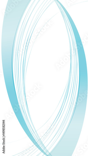 水色の流れる曲線4　16:9 縦