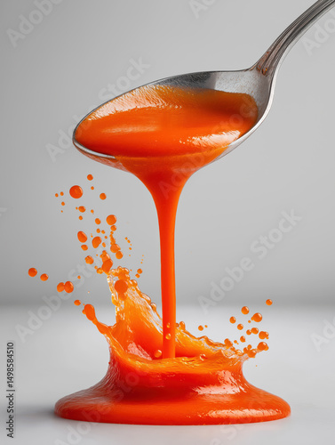 Splashing Tomato Soup created with Generative AI Technology, ai, generative