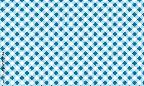 Diagonal blue and white gingham pattern with a seamless design. Perfect for fabric, backgrounds, crafts, tablecloths, or digital textiles with a fresh, classic, and geometric aesthetic.