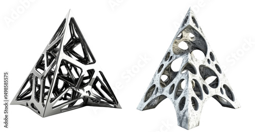 Intricate 3D-Printed Geometric Structures with Openwork Patterns