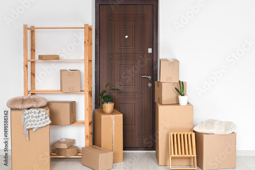 Interior of hallway with sh...