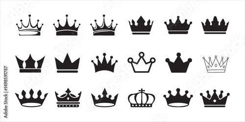 Ultimate Crown Icon Collection – Complete Royalty Vector Set