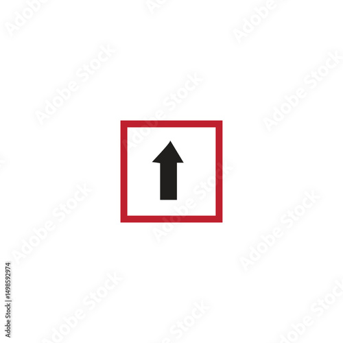 Straight traffic sign vector illustration of a straight traffic sign that requires drivers to continue straight