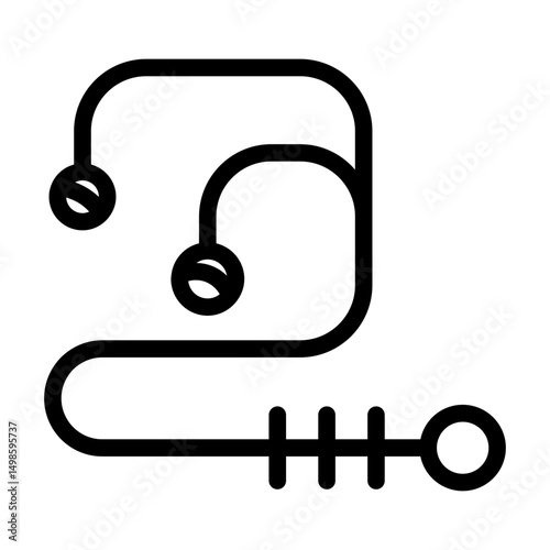 sleigh bell line icon
