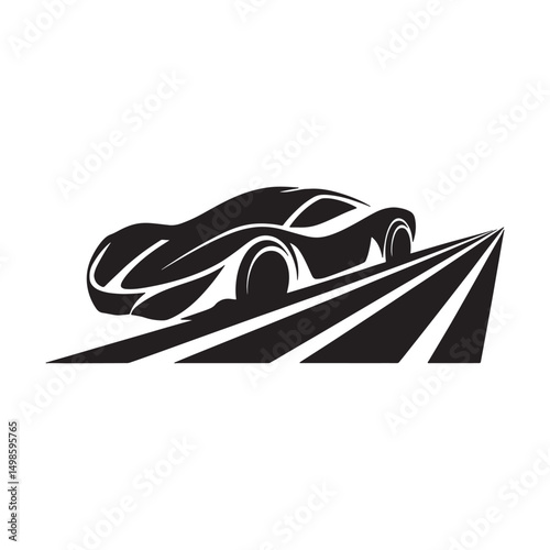 Car Logo Design Vector, Unique and Professional Car Logo Design, Car Silhouette 