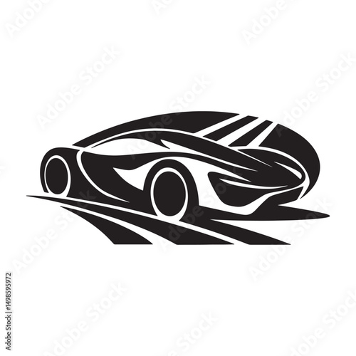 Car Logo Design Vector, Unique and Professional Car Logo Design, Car Silhouette 
