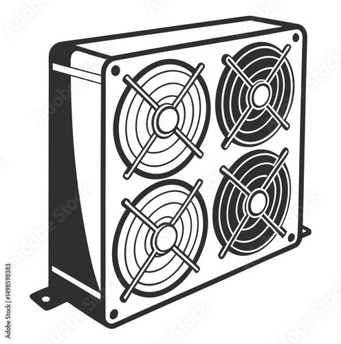 Air Cooler Illustration with Cooling Effect