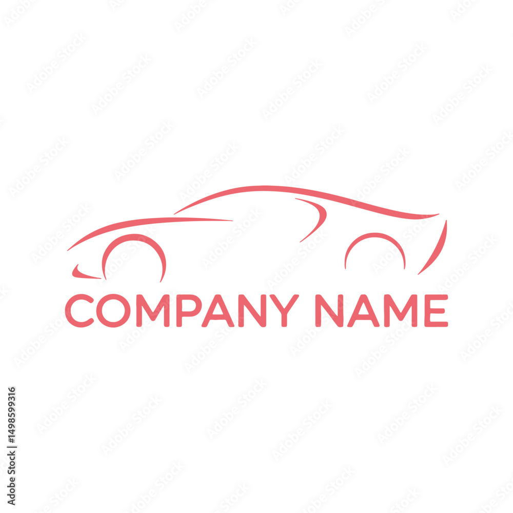 Fototapeta premium Car Logo Design Vector, Unique and Professional Car Logo Design, Car Silhouette