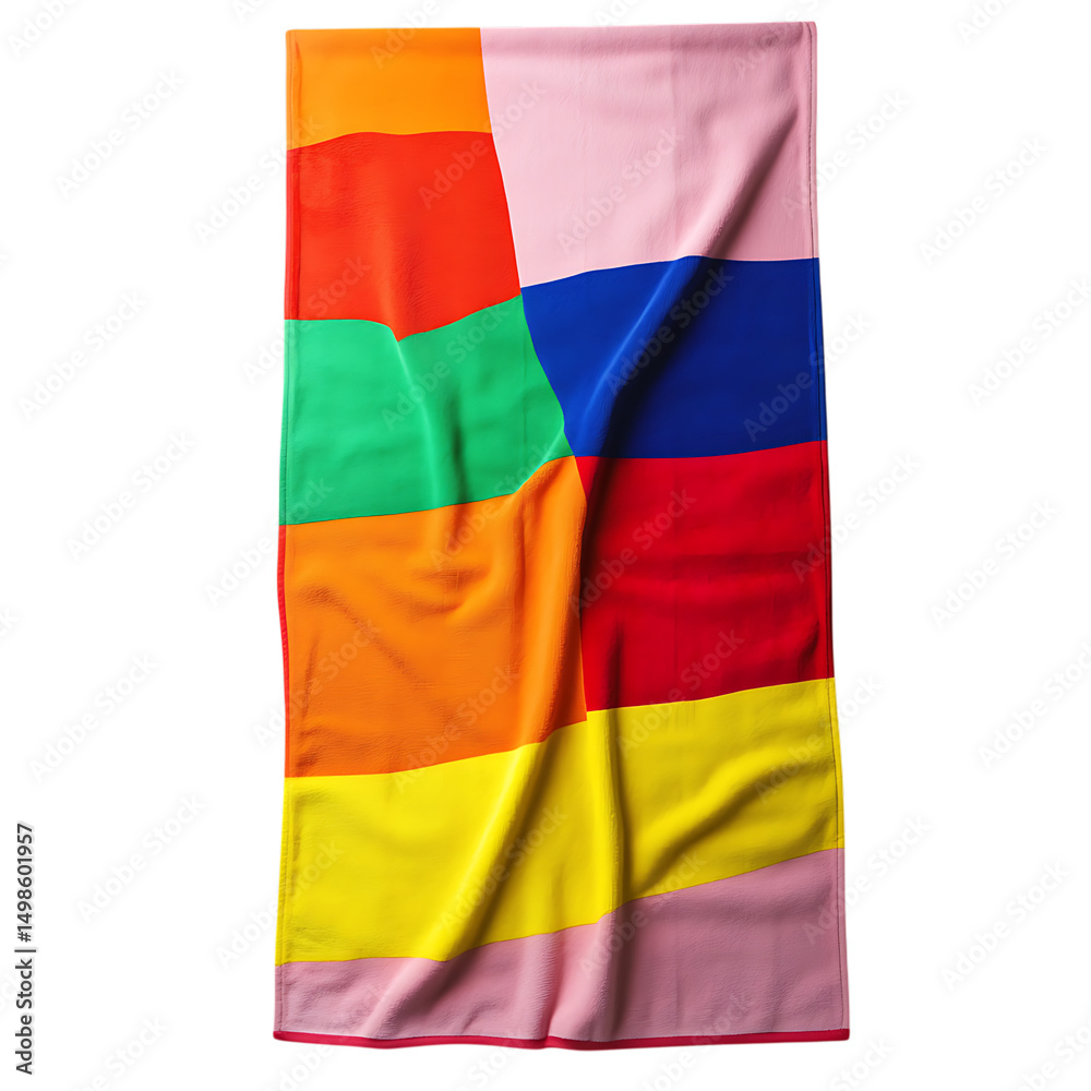 Obraz premium Bold Beach Towel Featuring Oversized Digital Color Isolated on Transparent Background