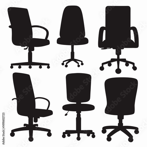 Set of office chairs
