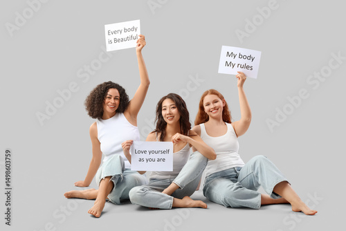 Young body positive women i...