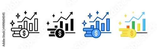 Inflation icon set bundle. Multi style icon collection perfect for websites, apps, and presentations. Simple vector icon collection
