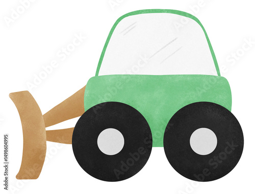 Green bulldozer
