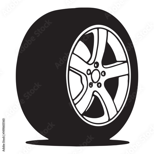 High-Performance Alloy Wheel Design A Detailed Illustration