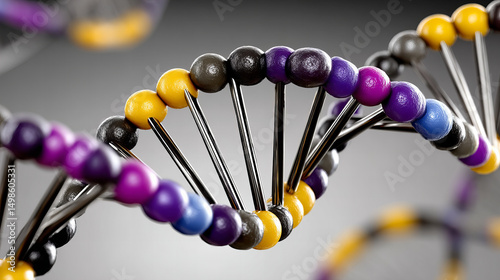 Exploration of DNA structure with vibrant colors showcasing genetic makeup and molecular design in detail