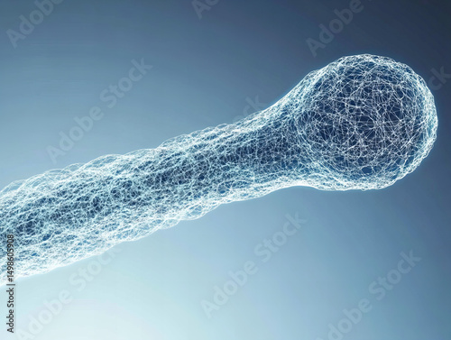 Scientific representation of a cell division process captured in a laboratory environment showcasing intricate cellular structures