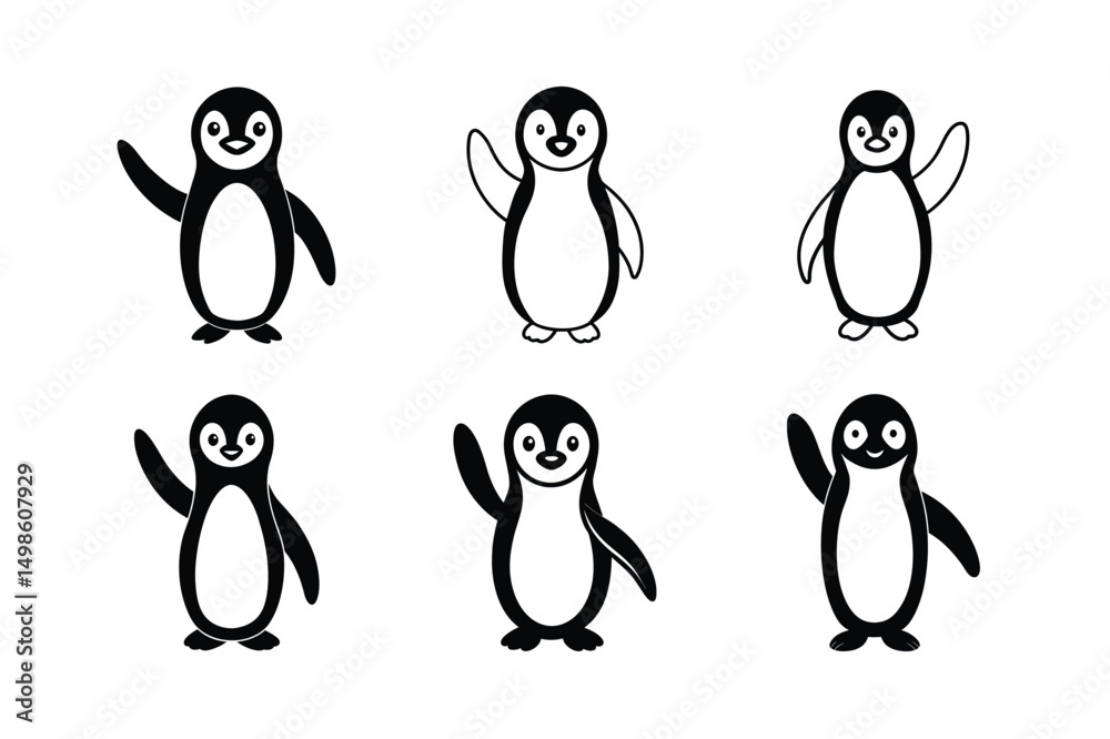 Fototapeta premium Cute Penguin Vector Art for Digital Use