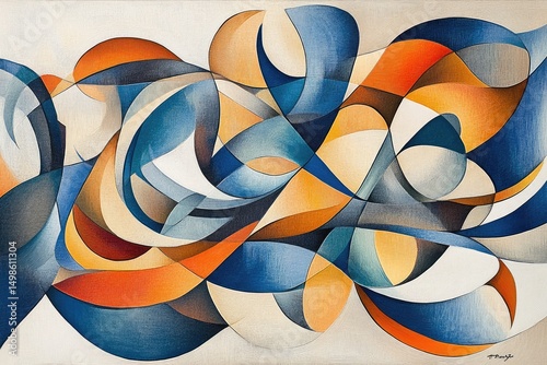 Abstract swirling shapes