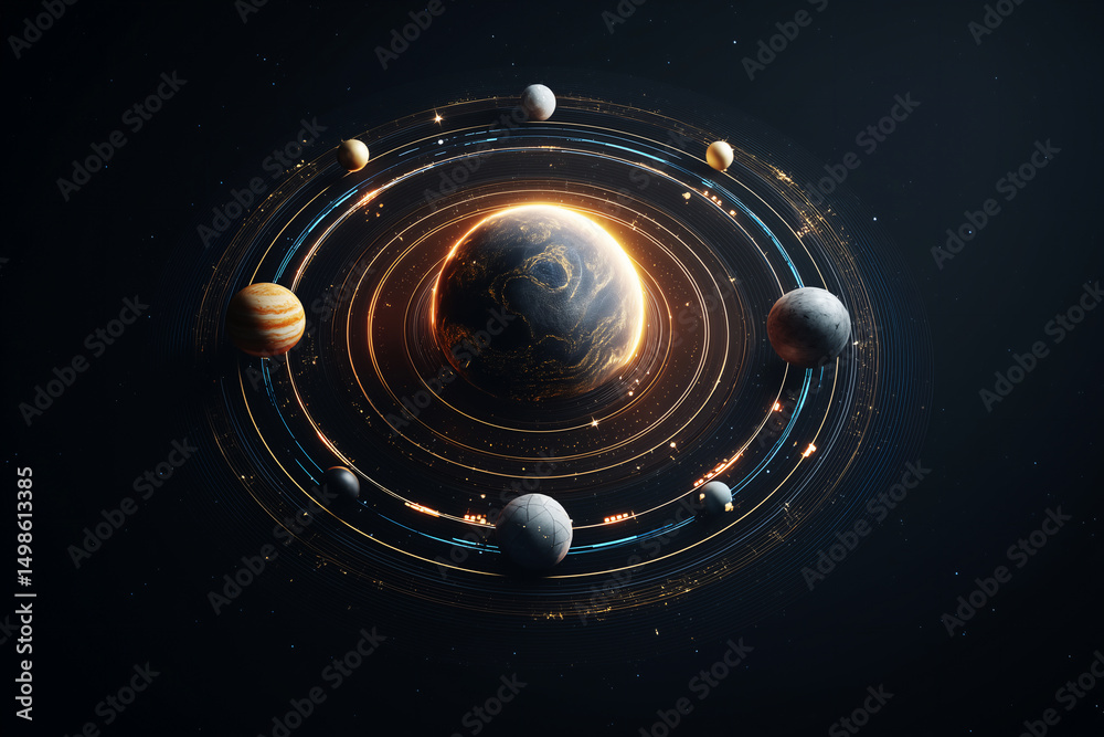 Obraz premium Abstract Glass Planets Collection