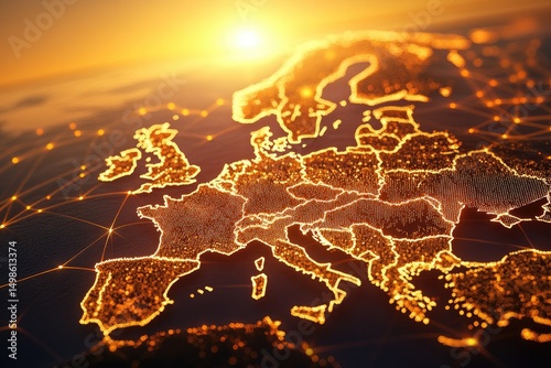 European Map Network Sunrise