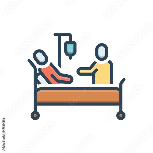 Color illustration icon for chemotherapy