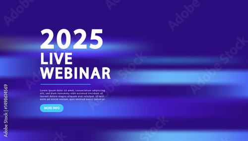 Banner to the online conference background. Web media event. Dynamic Background. Futuristic Poster for Corporate Meeting, Online Courses, Webinar, Seminar. Conference, Business Event Announcement.