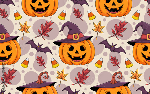 halloween seamless pattern, halloween, pumpkin, vector, autumn, pattern, illustration, seamless, orange, set, holiday, icon, october, celebration, design, cartoon, horror, spooky, fun, face, art, seas