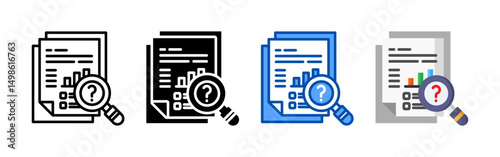 Predictive data icon set bundle. Multi style icon collection perfect for websites, apps, and presentations. Simple vector icon collection