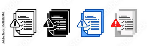 Risk criteria icon set bundle. Multi style icon collection perfect for websites, apps, and presentations. Simple vector icon collection