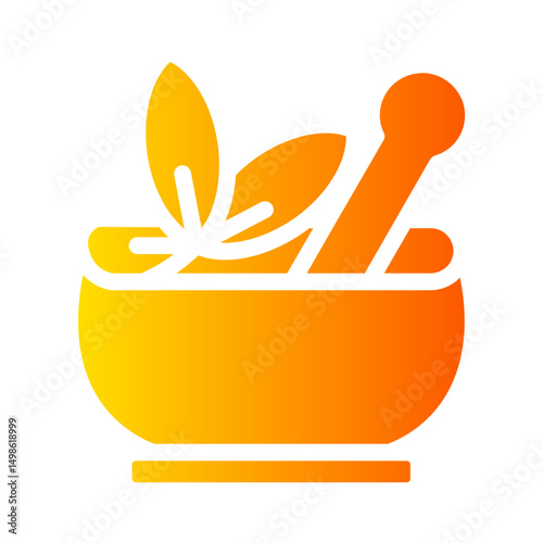 herbal medicine gradient icon