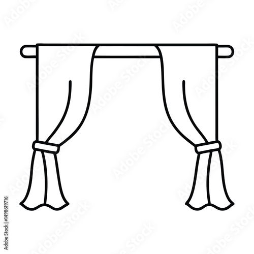 vector illustration of a mirror with a chair