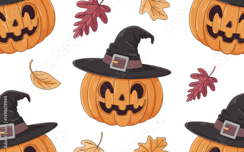 halloween seamless pattern, halloween, pumpkin, vector, autumn, pattern, illustration, seamless, orange, set, holiday, icon, october, celebration, design, cartoon, horror, spooky, fun, face, art, seas