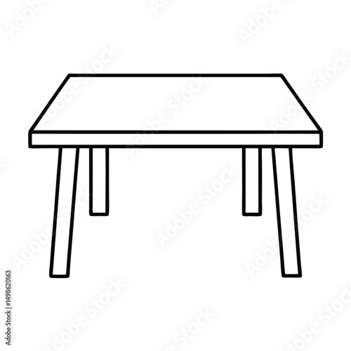 wooden table isolated on white