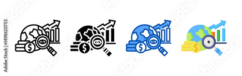 Futures market icon set bundle. Multi style icon collection perfect for websites, apps, and presentations. Simple vector icon collection
