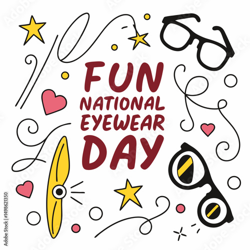 NATIONAL EYEWEAR DAY vector illustration