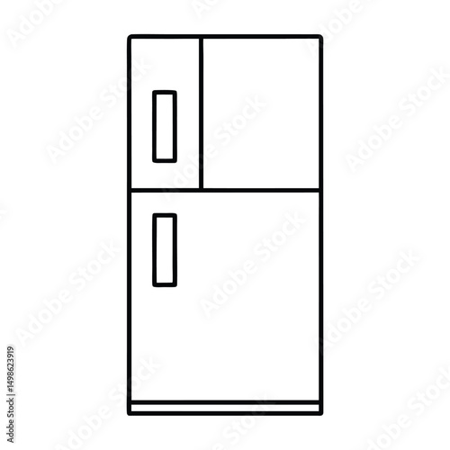 vector illustration of a refrigerator