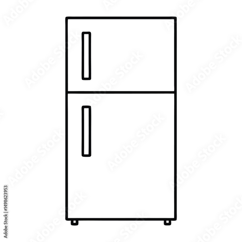 modern refrigerator isolated