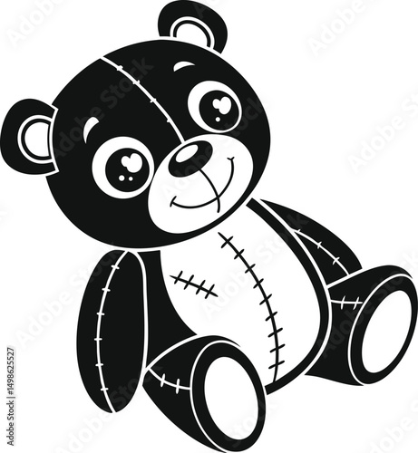 Cute Patchwork Teddy Bear