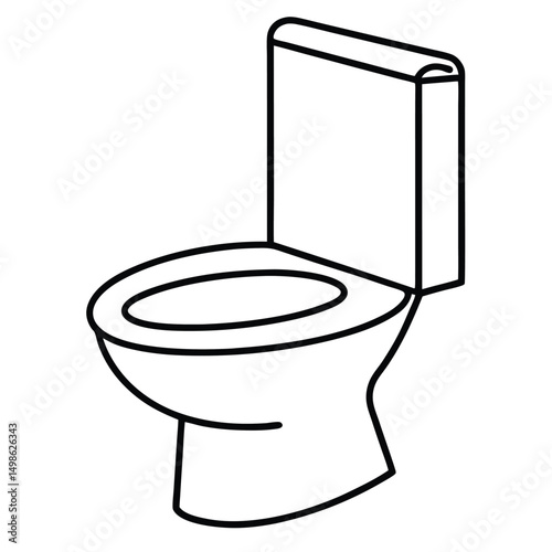 toilet bowl isolated on white